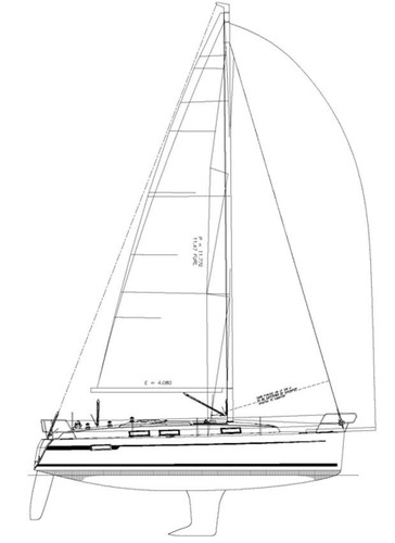 Bavaria 32 external plan ©  SW